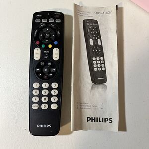 Phillips SRP4004/27 4 Device Universal Remote Controller Tested Working W/Manual